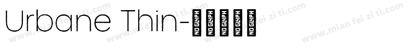 Urbane Thin字体转换